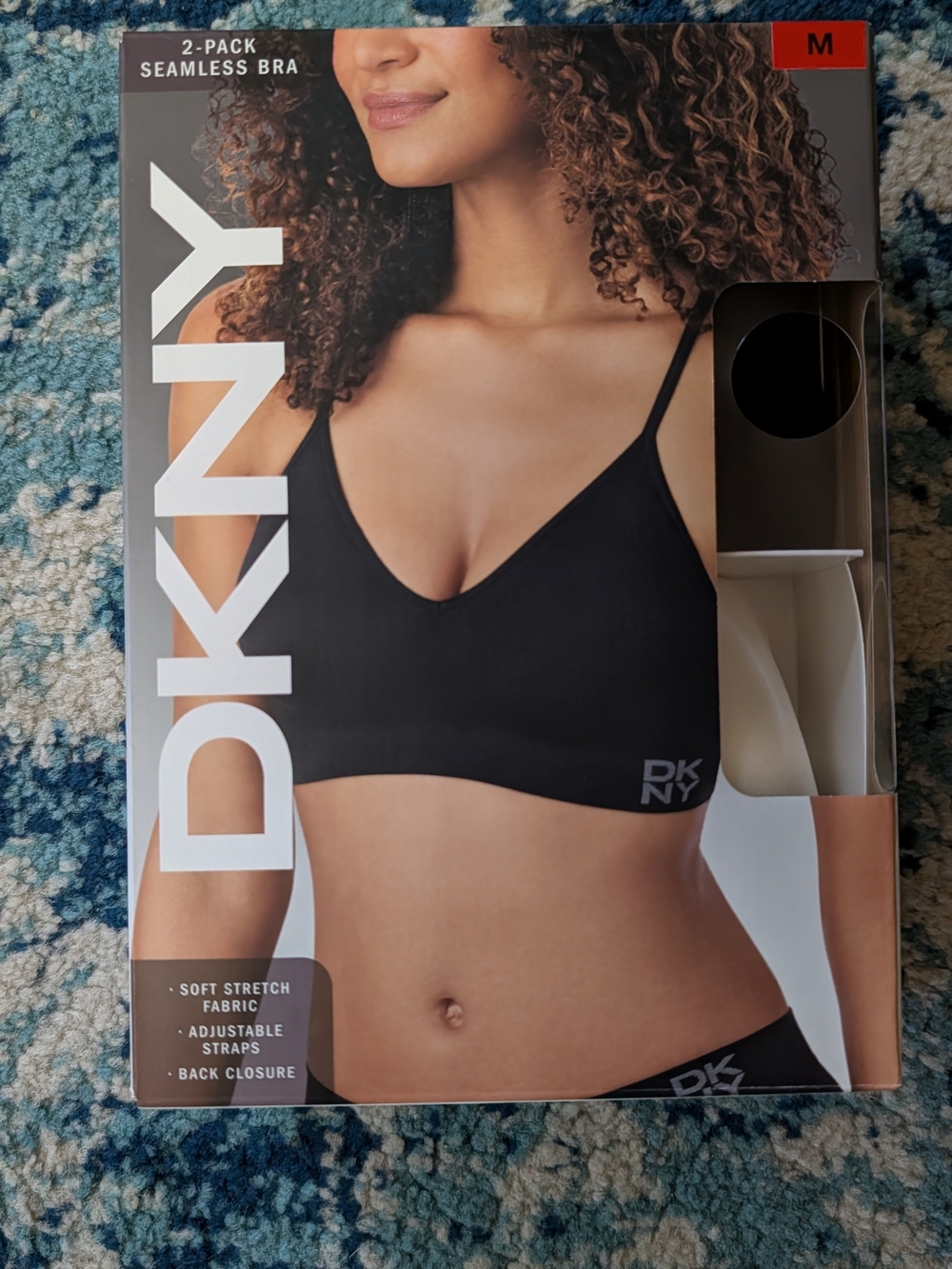 Dkny 2-Pack Seamless Bralette in Black and Ivory Med Nib 34c 36b 36c